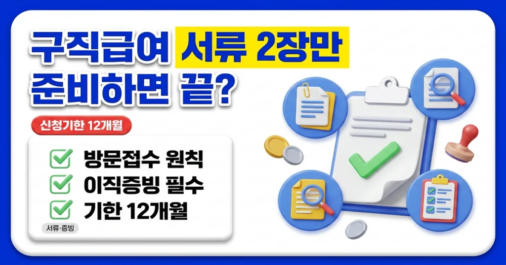 구직급여 신청서류 2장만 준비하면 끝? 실제 접수 전 체크포인트