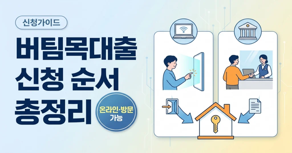 버팀목전세자금대출 신청, 어디서 어떤 순서로 접수하나요?