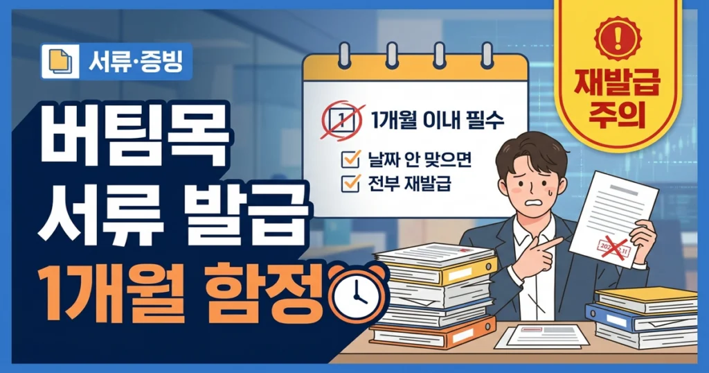 버팀목전세자금대출 서류 준비, 1개월 이내 발급 분이 왜 이렇게 많을까요?