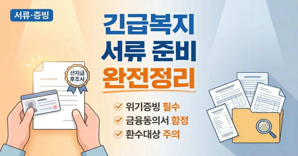 긴급복지 생계지원 서류 준비, 신분증과 동의서만 있으면 될까?