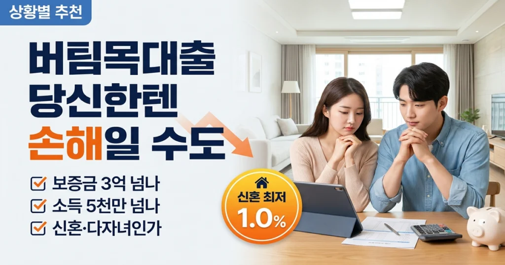 버팀목전세자금대출이 나에게 맞을까? 유리한 상황과 대안 제도