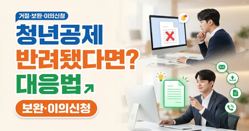 청년내일채움공제 거절·보완 요청, 어떻게 대응하나요?