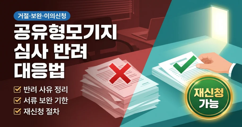 공유형모기지 심사 거절 사유와 서류 보완·재신청 대응법