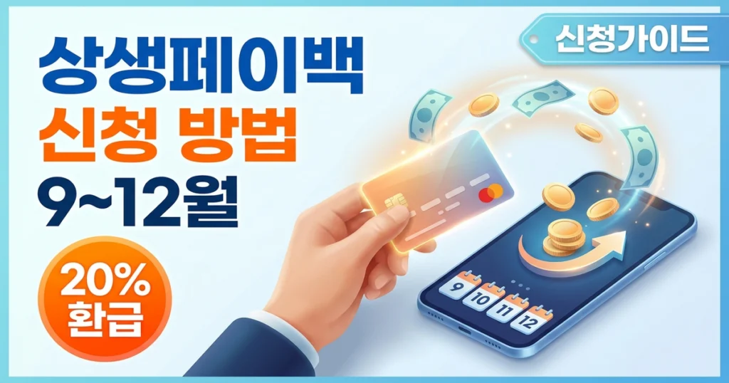 상생페이백 신청 방법: 9~12월 카드 쓰고 상생페이백.kr에서 신청