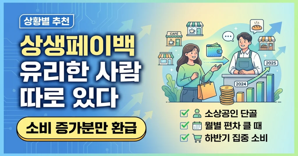 상생페이백이 유리한 경우: 소상공인 단골 고객과 월별 소비 편차가 큰 사람