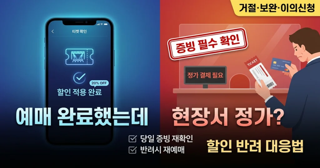 예매한 할인이 현장에서 거절됐다면?