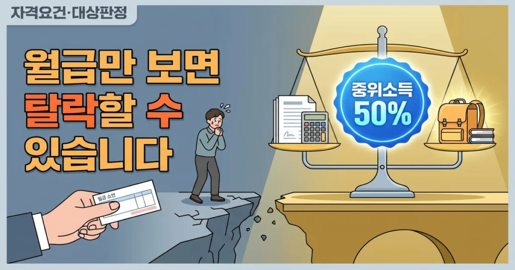 교육급여 대상자 판정 기준은? 중위소득 50% 계산법과 헷갈리는 경계 사례