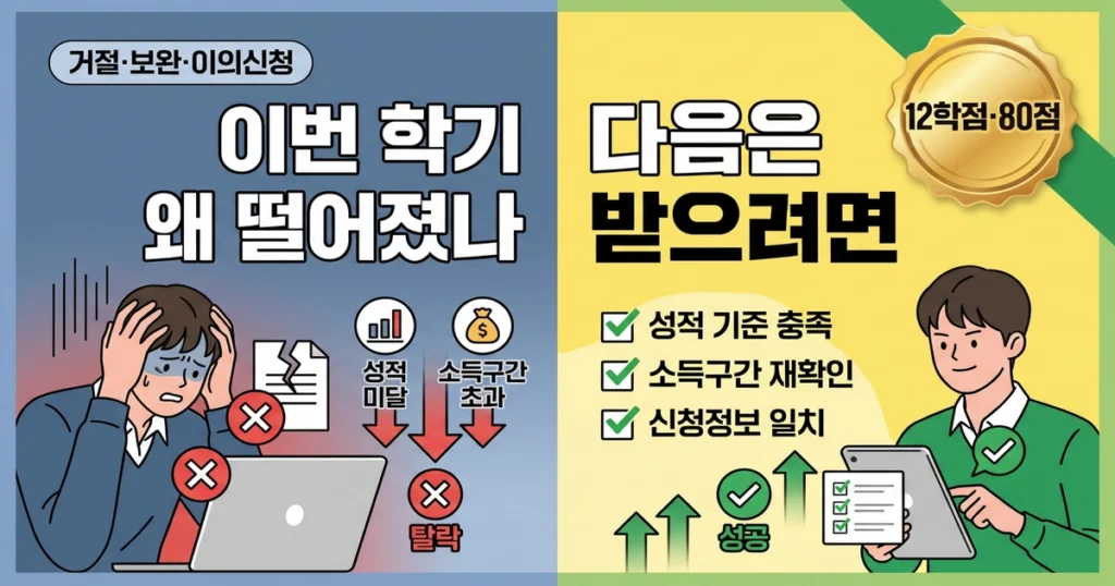 국가장학금 1유형 탈락 사유와 재도전 방법