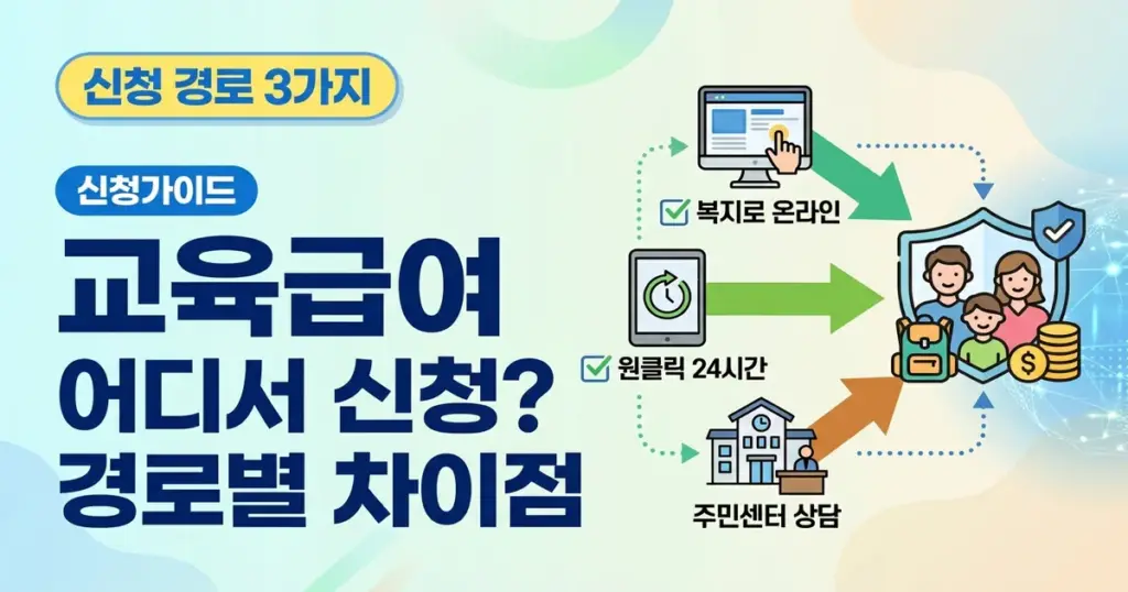 교육급여 신청은 어디서? 온라인·방문 신청 경로와 처리 기간 총정리